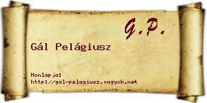 Gál Pelágiusz névjegykártya